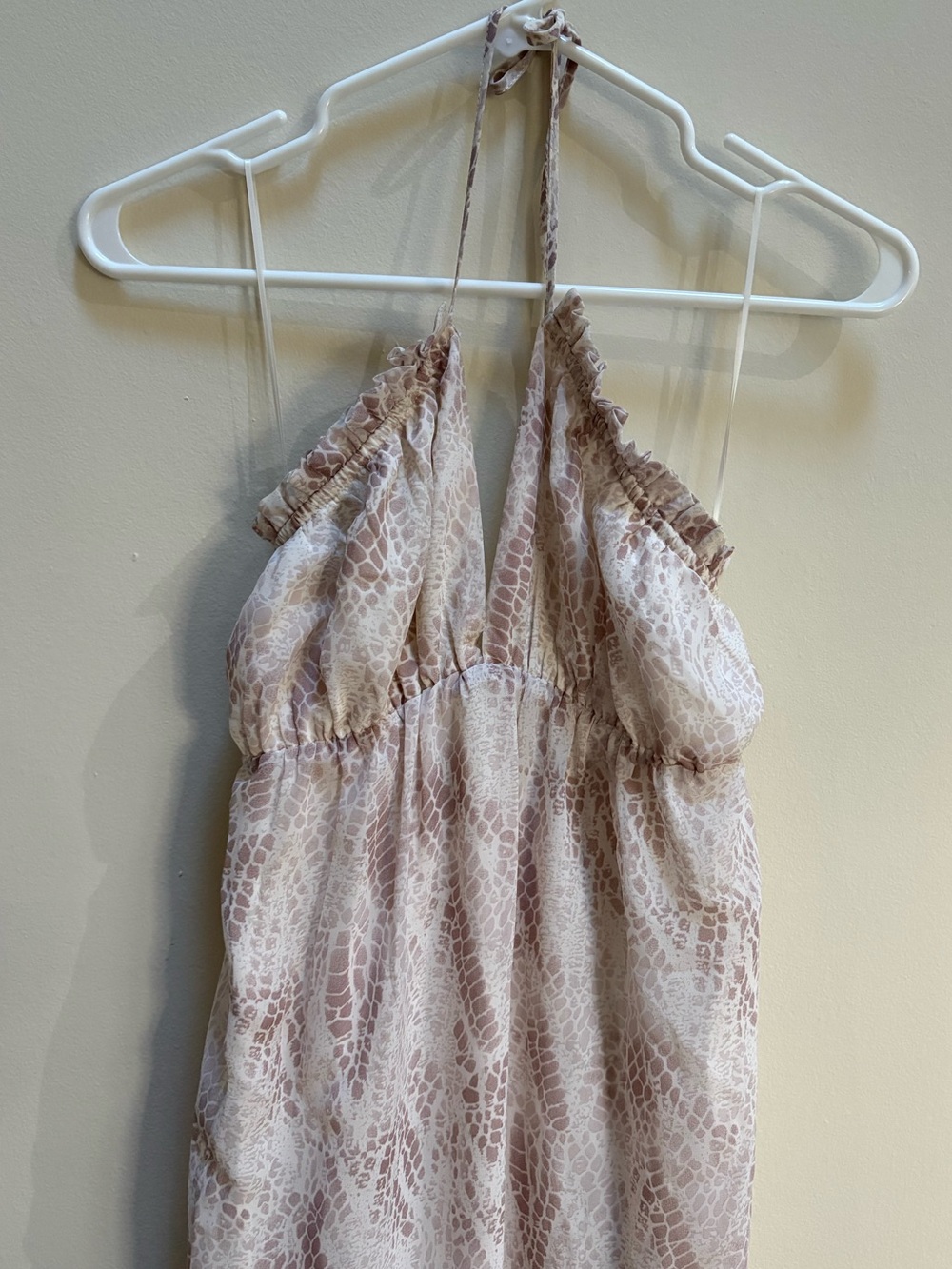 Lush - Light Pink Snake Print Maxi Dress